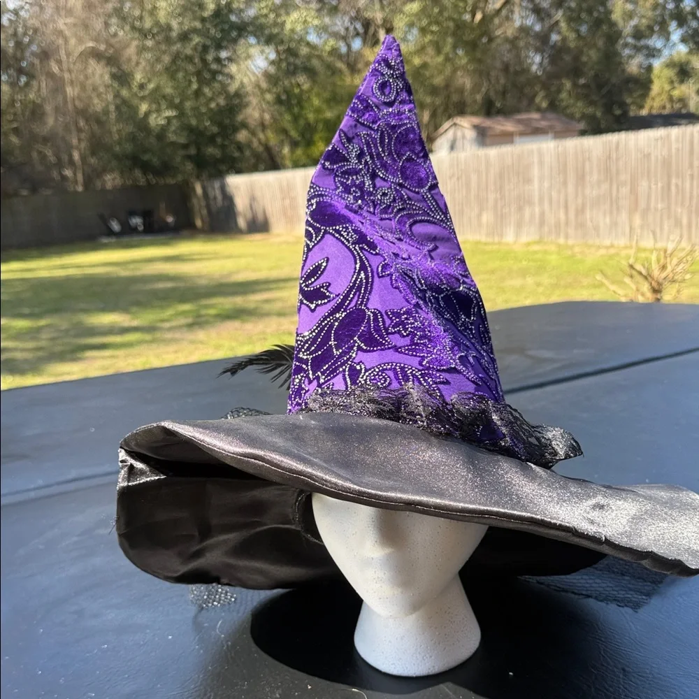 Pier One Purple and Black Witch Hat for Halloween Parties